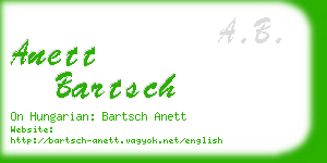 anett bartsch business card